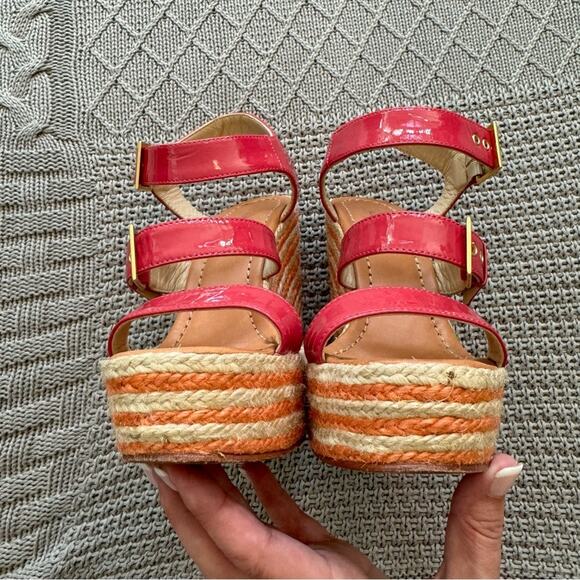 Kate Spade Pink Patent Wedges ~ 5.5 - Picture 3 of 8